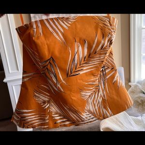 Tropical theme bustier top